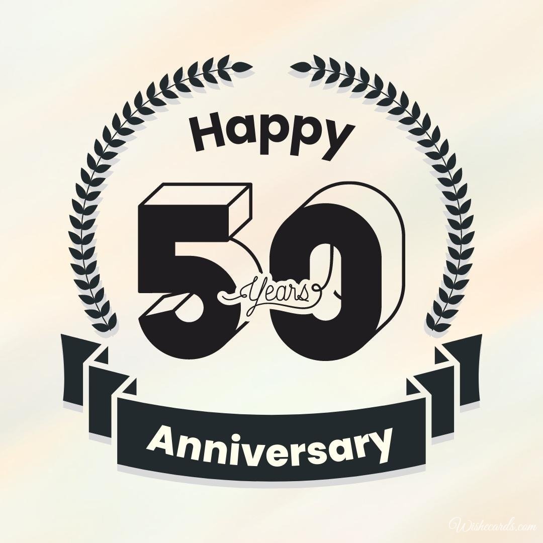 Beautiful 50th Anniversary Ecard