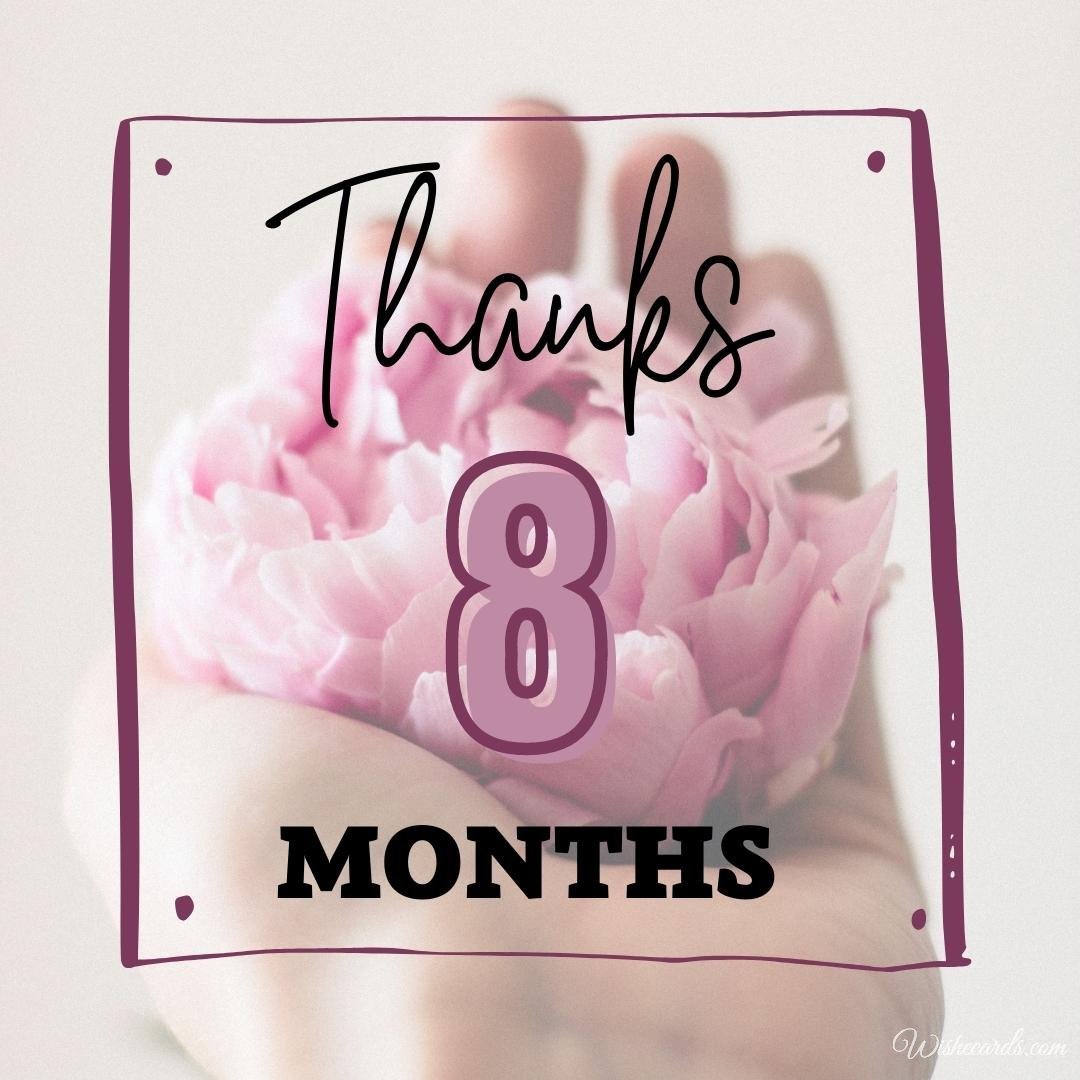 Beautiful 8 Month Anniversary Image With Text