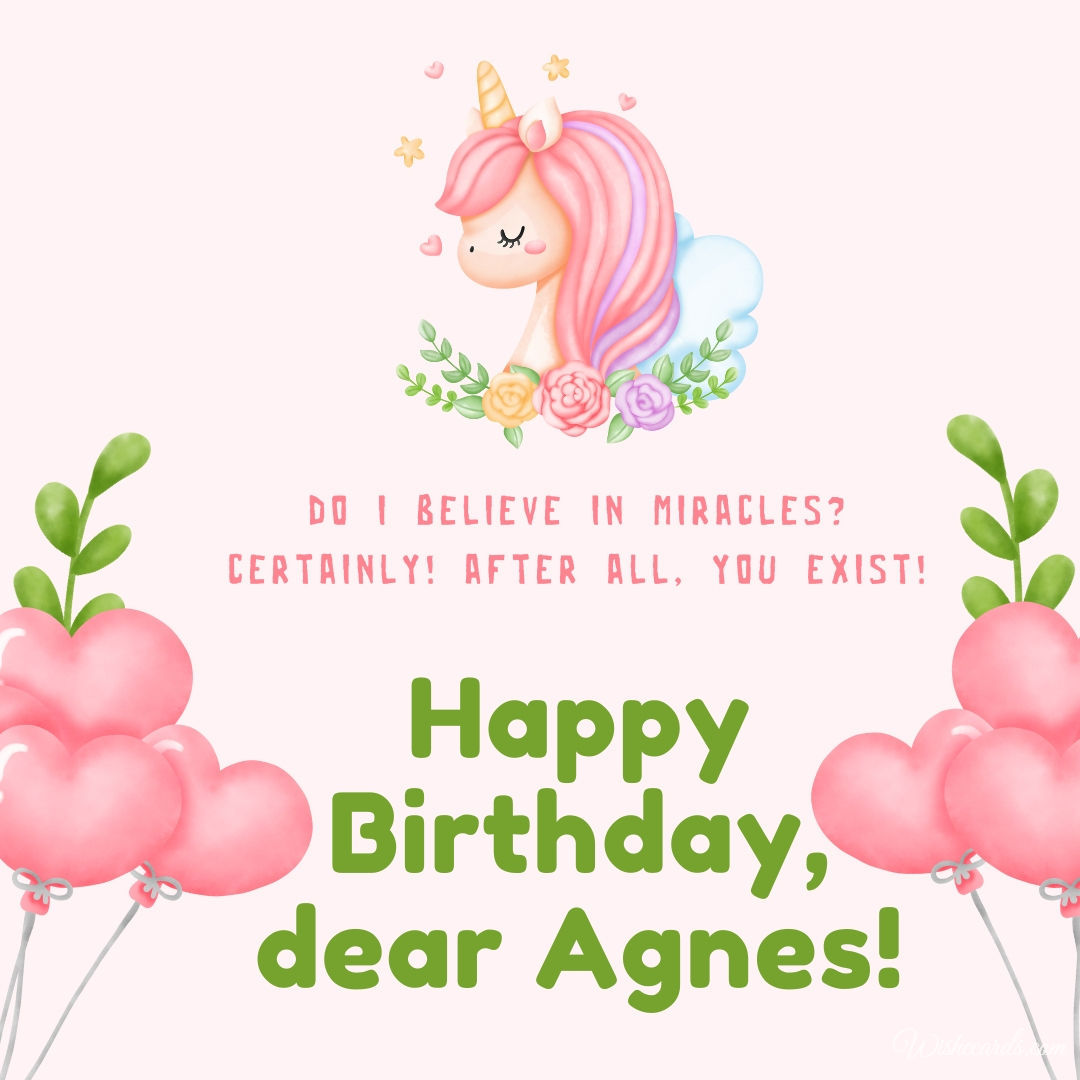 Beautiful Birthday Card for Agnes