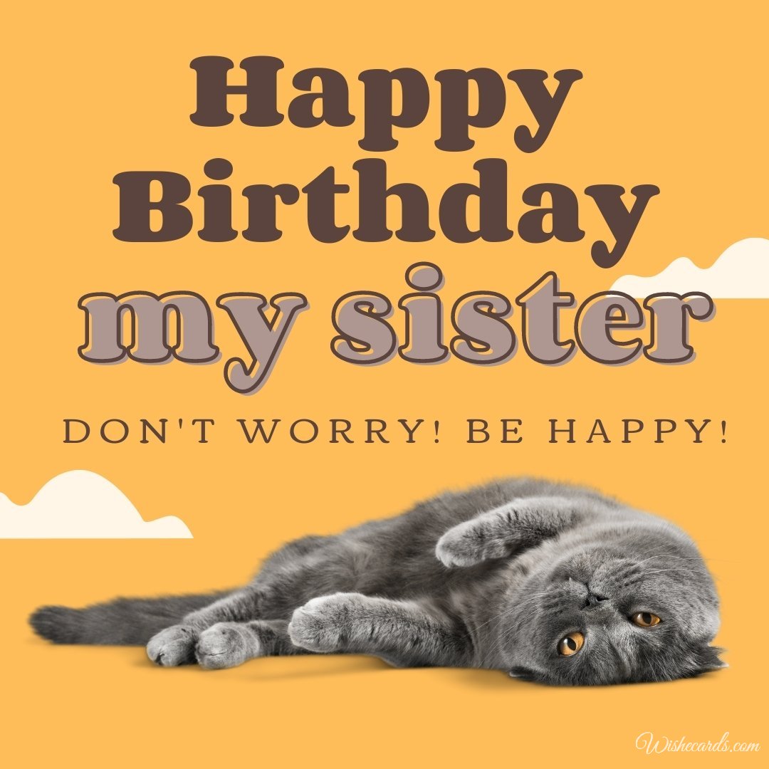 Beautiful Birthday Card for Sister