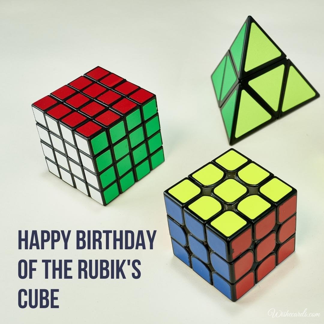 Beautiful Birthday Of The Rubiks Cube Ecard