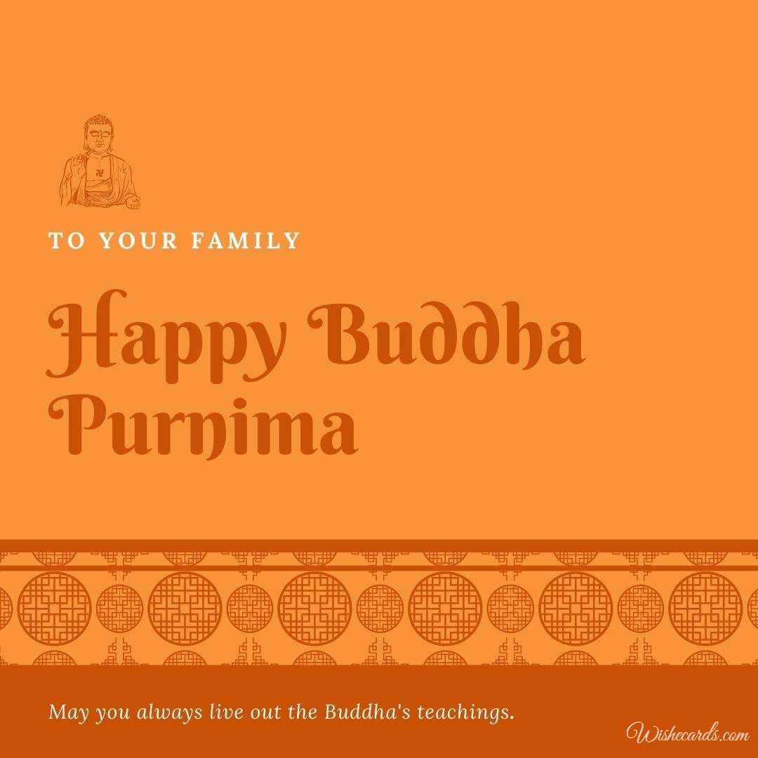 Beautiful Buddha Purnima Day Ecard