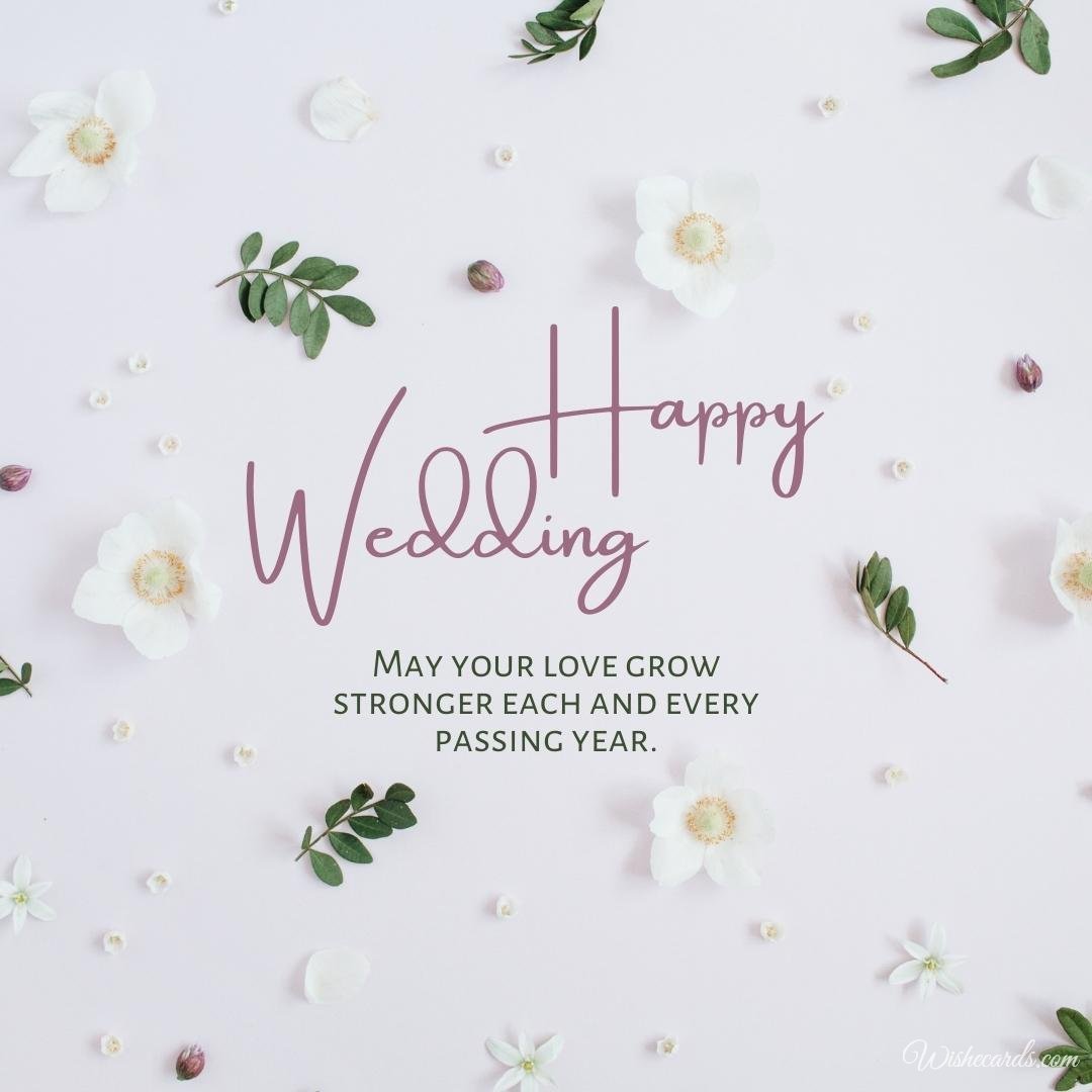 Beautiful Greeting Wedding Ecard With Text
