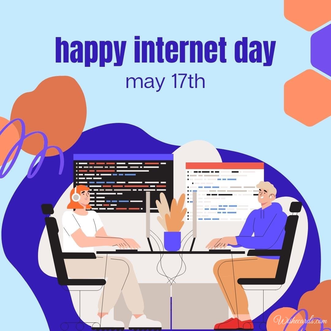 Beautiful International Internet Day Ecard