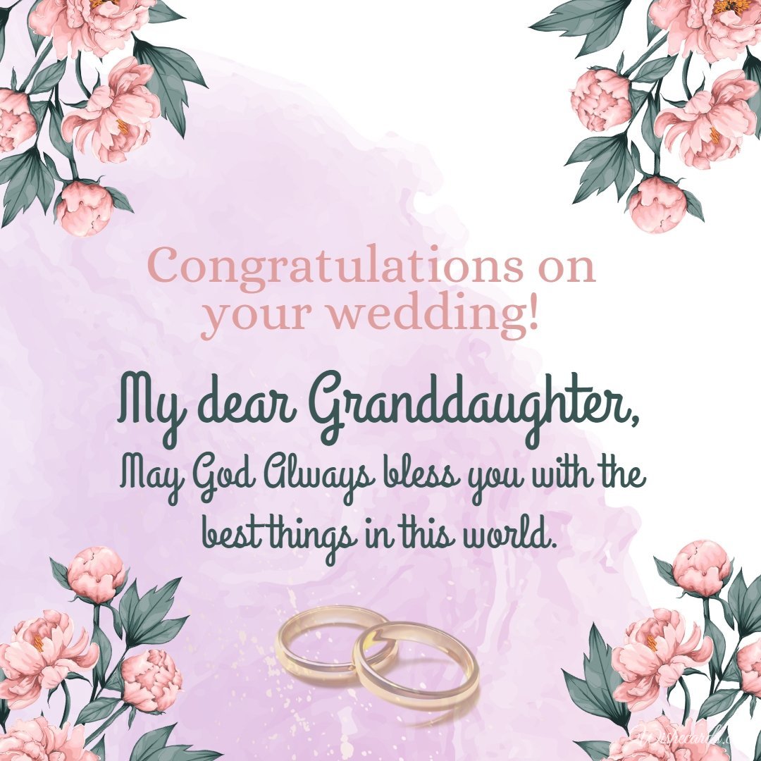 Beautiful Marriage Picture For Granddaughter