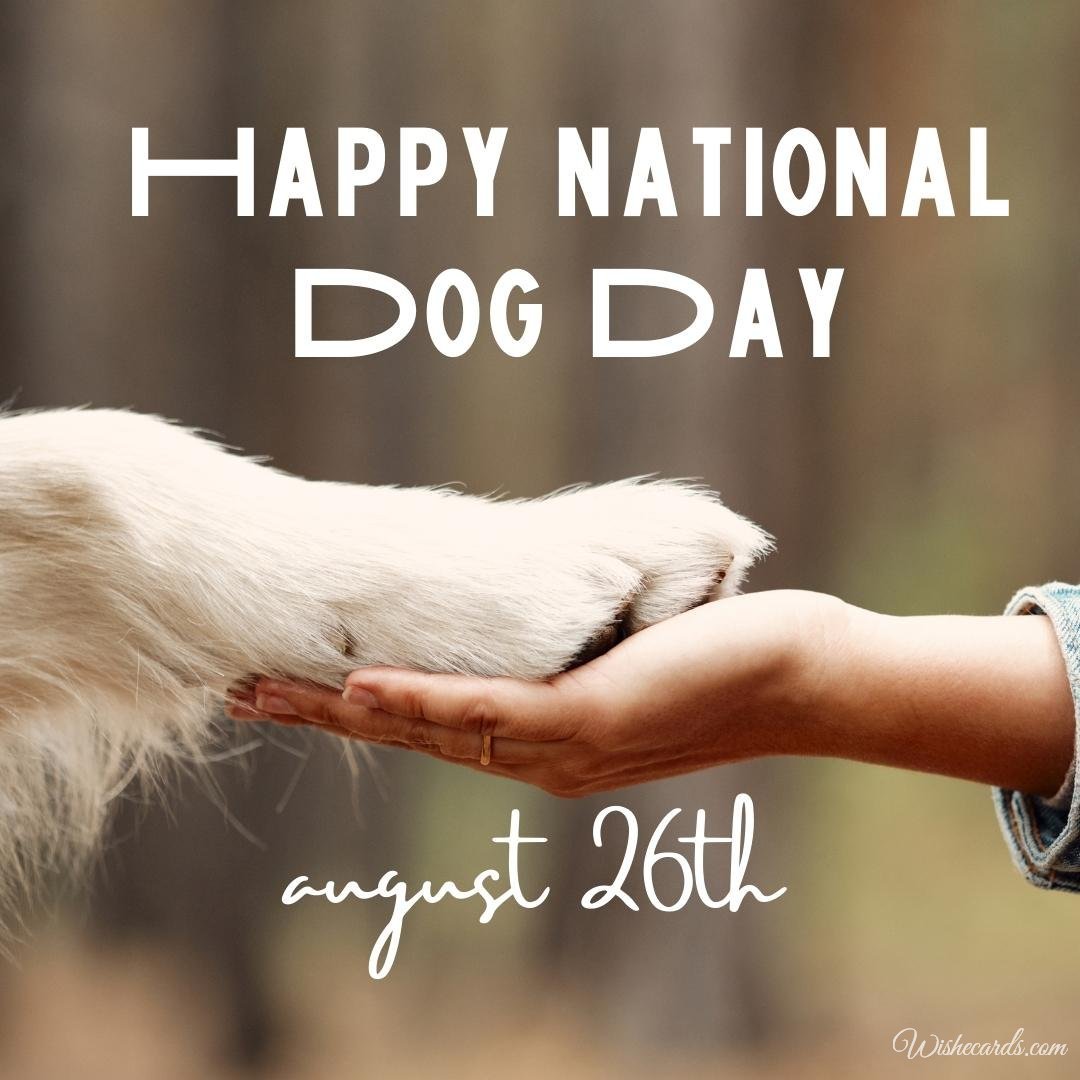 Beautiful National Dog Day Electronic Card