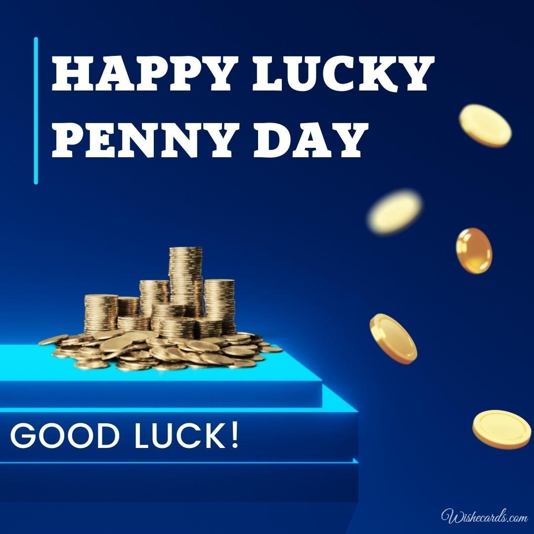 10 Original National Lucky Penny Day Cards