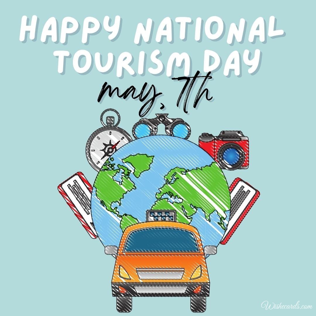 Original National Tourism Day Cards in USA
