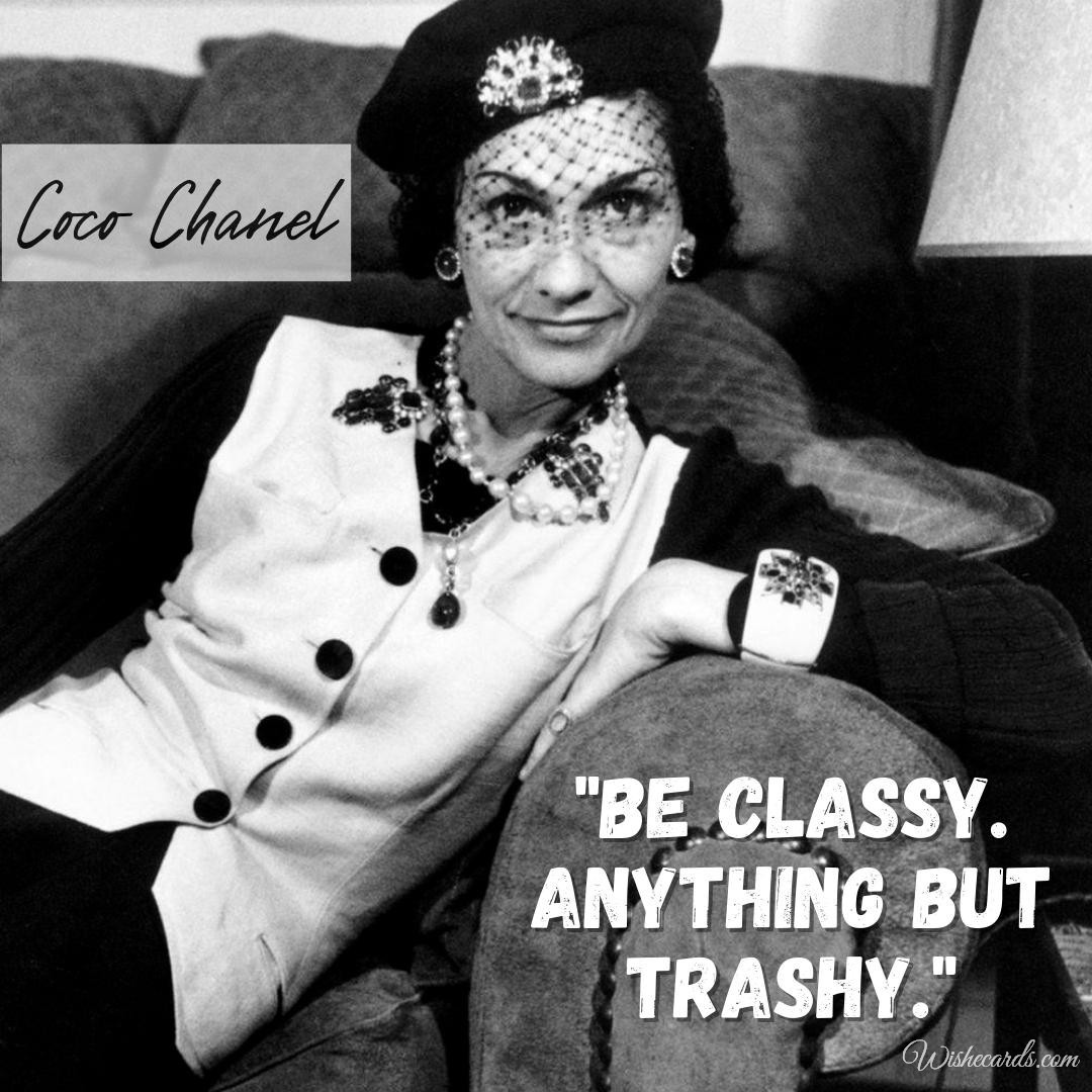 Beautiful Quote Coco Chanel Card