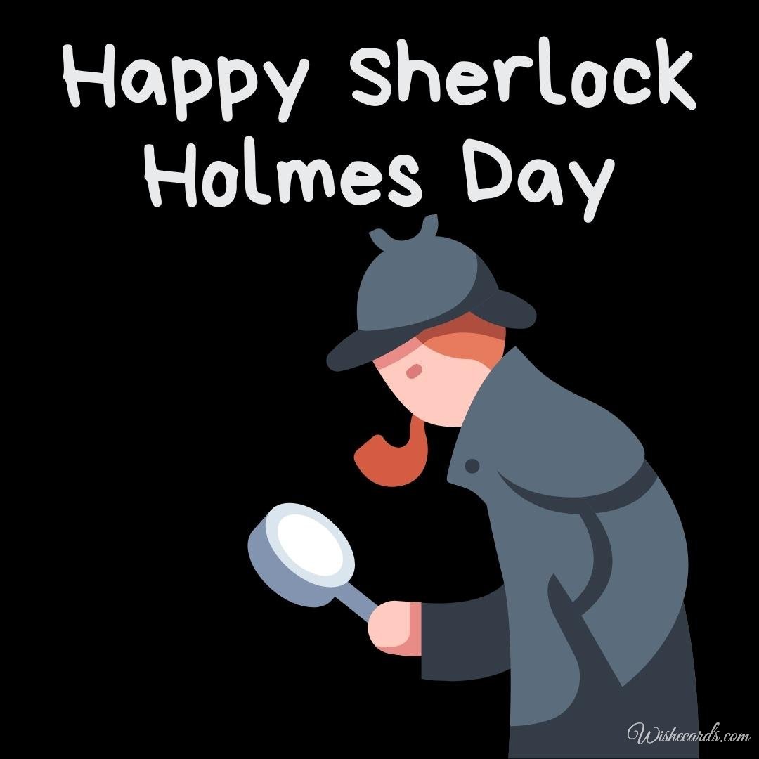 Beautiful Sherlock Holmes Day Ecard
