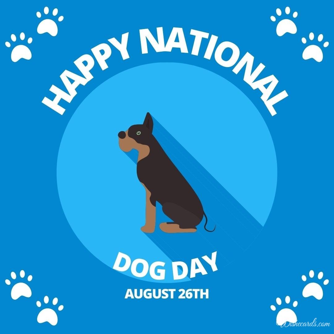 Beautiful Virtual National Dog Day Card