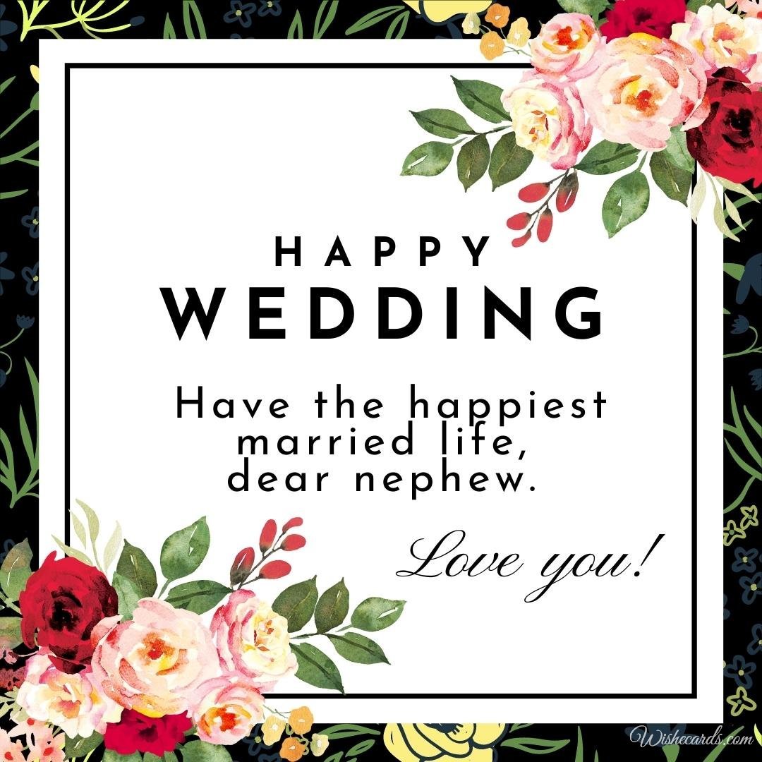 Beautiful Wedding Ecard For Nephew