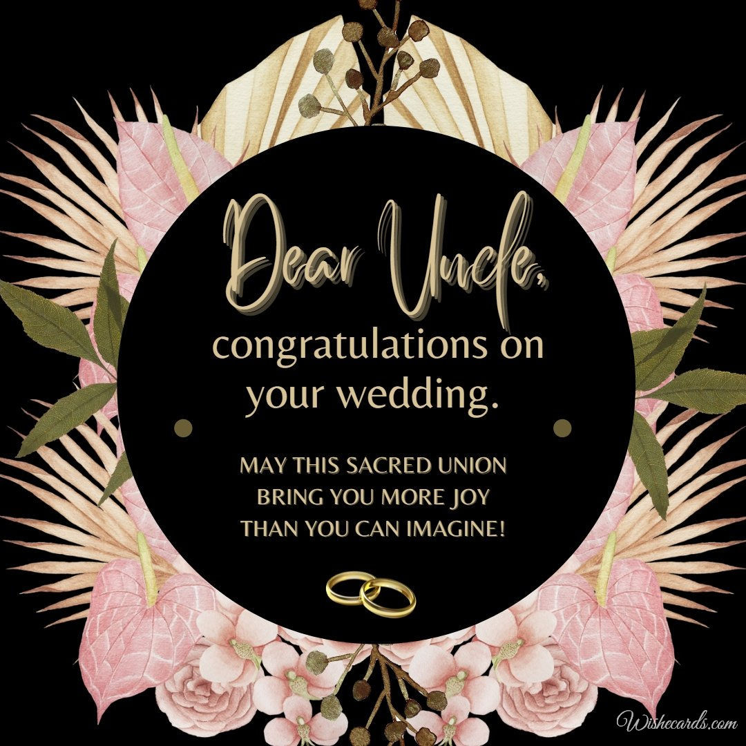 Beautiful Wedding Ecard For Uncle