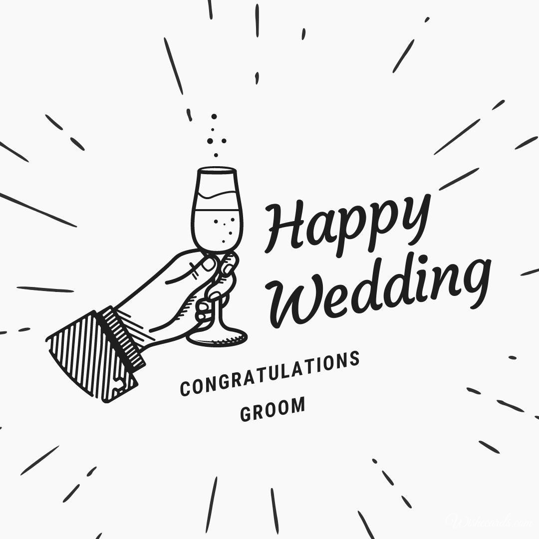 Beautiful Wedding Greeting Ecard For Groom