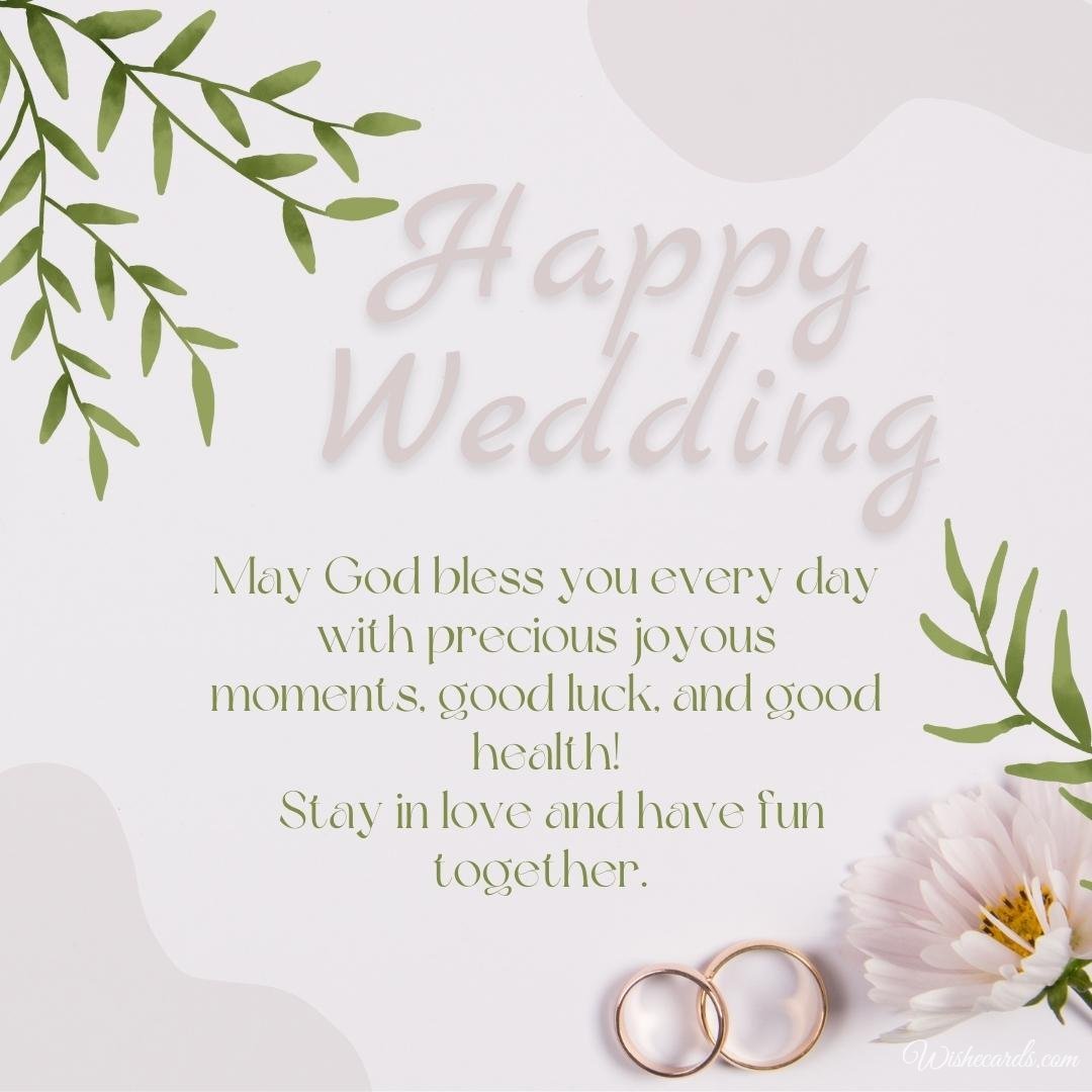 Beautiful Wedding Image With Text
