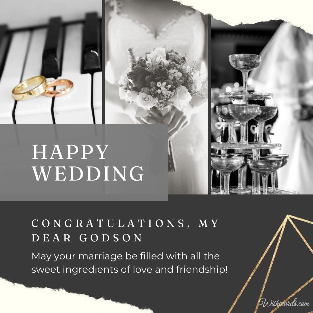 Beautiful Wedding Picture For Godson With Text