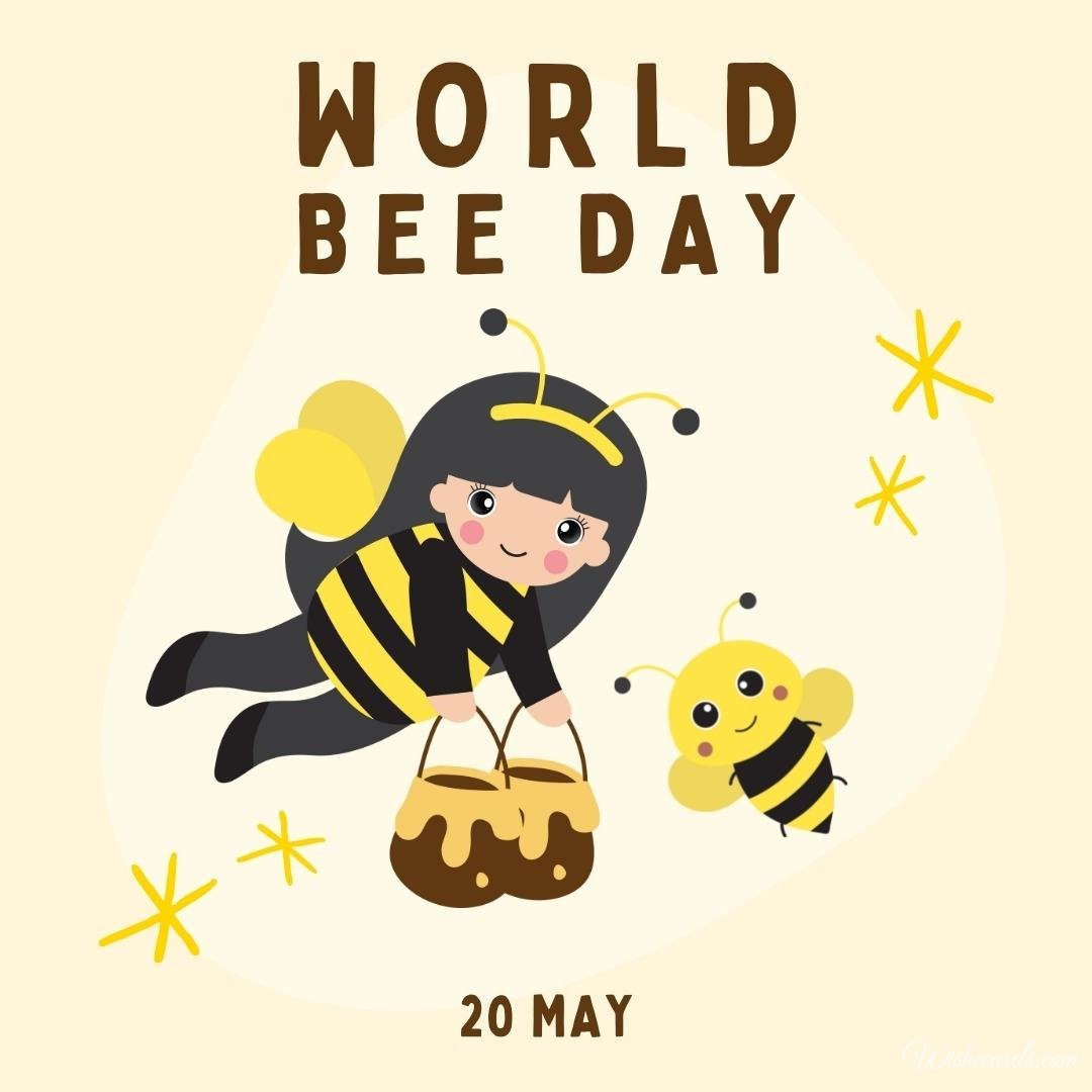 Beautiful World Bee Day Ecard