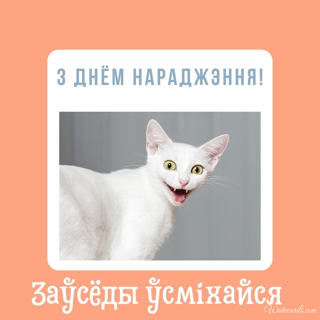 Belarusian Funny Happy Birthday Ecard