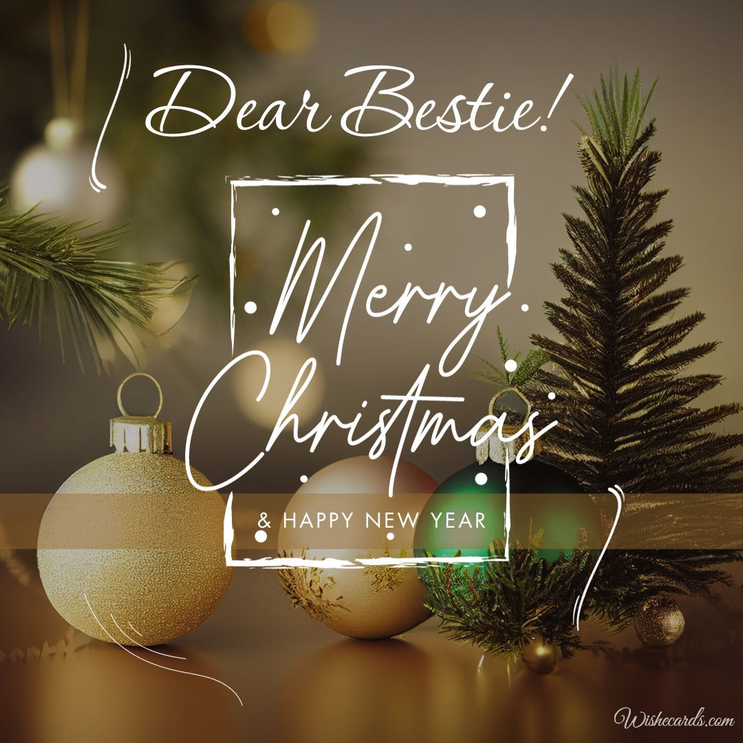 Bestie Christmas Card