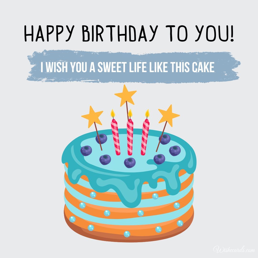 Birthday Cake Card Image