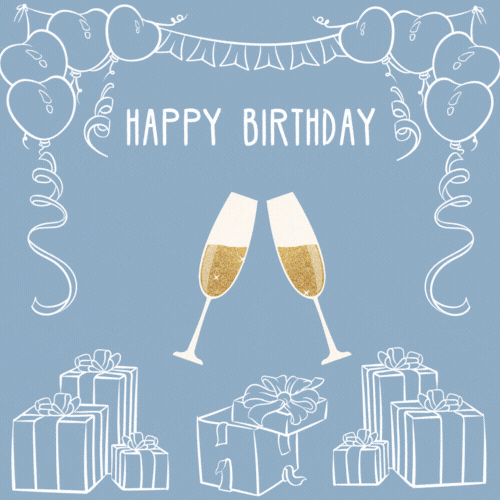 Birthday Card Champagne