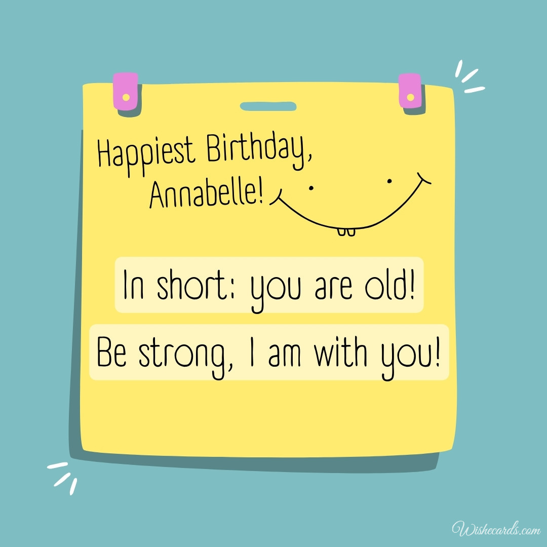 Birthday Card for Annabelle