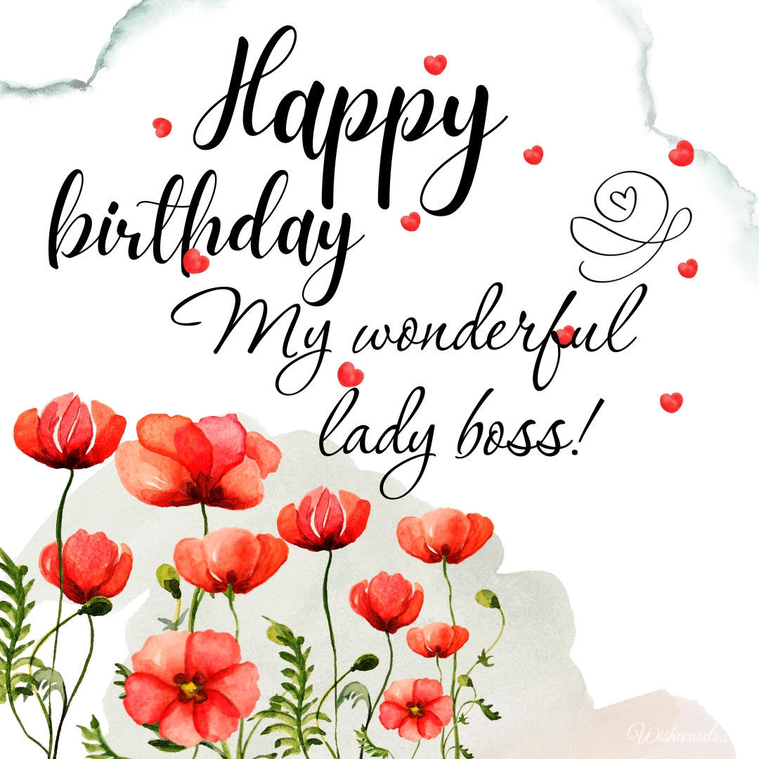 Birthday Card for Lady Boss