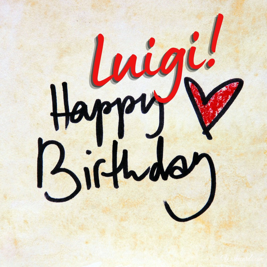 Birthday Card for Luigi