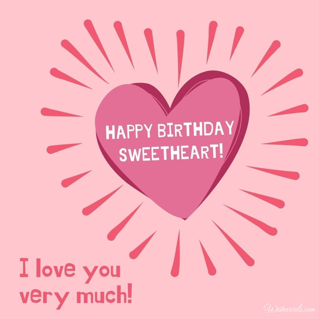 Birthday Card For Sweetheart