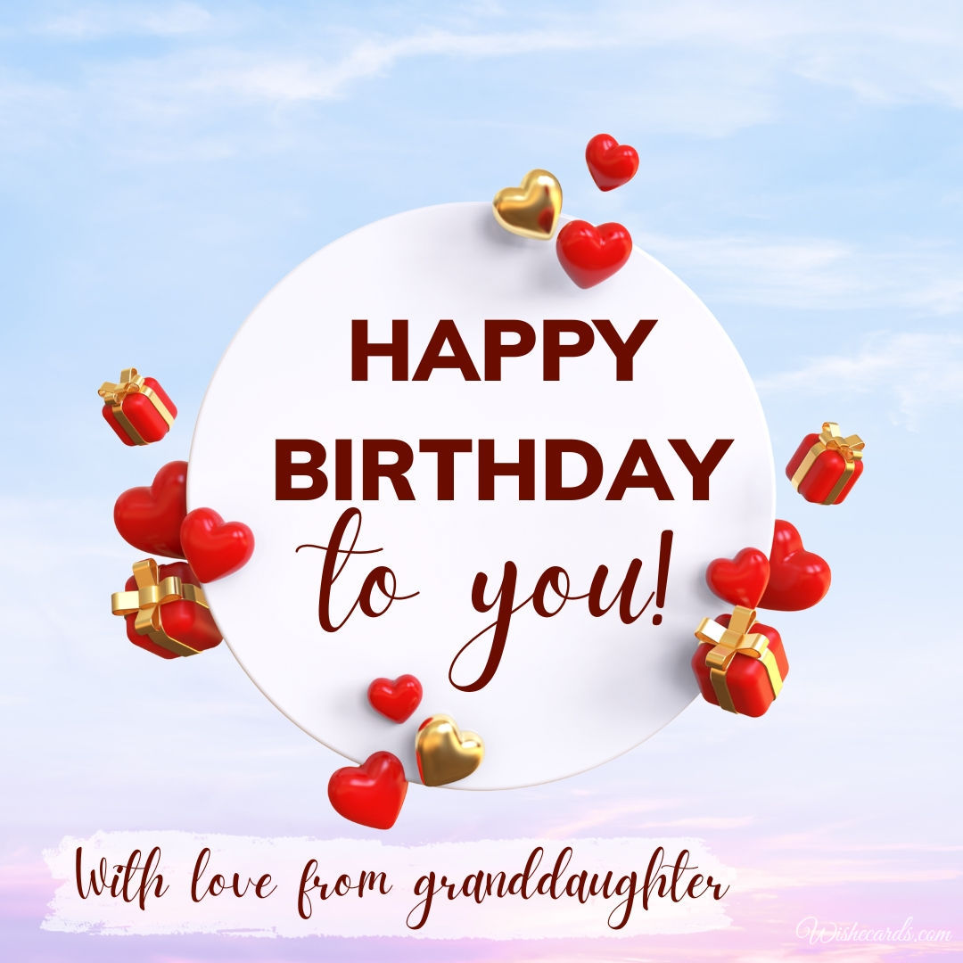 Birthday Card from Granddaughter