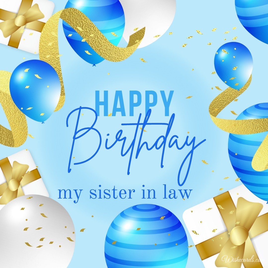 Birthday Card Saying for Sister in Law