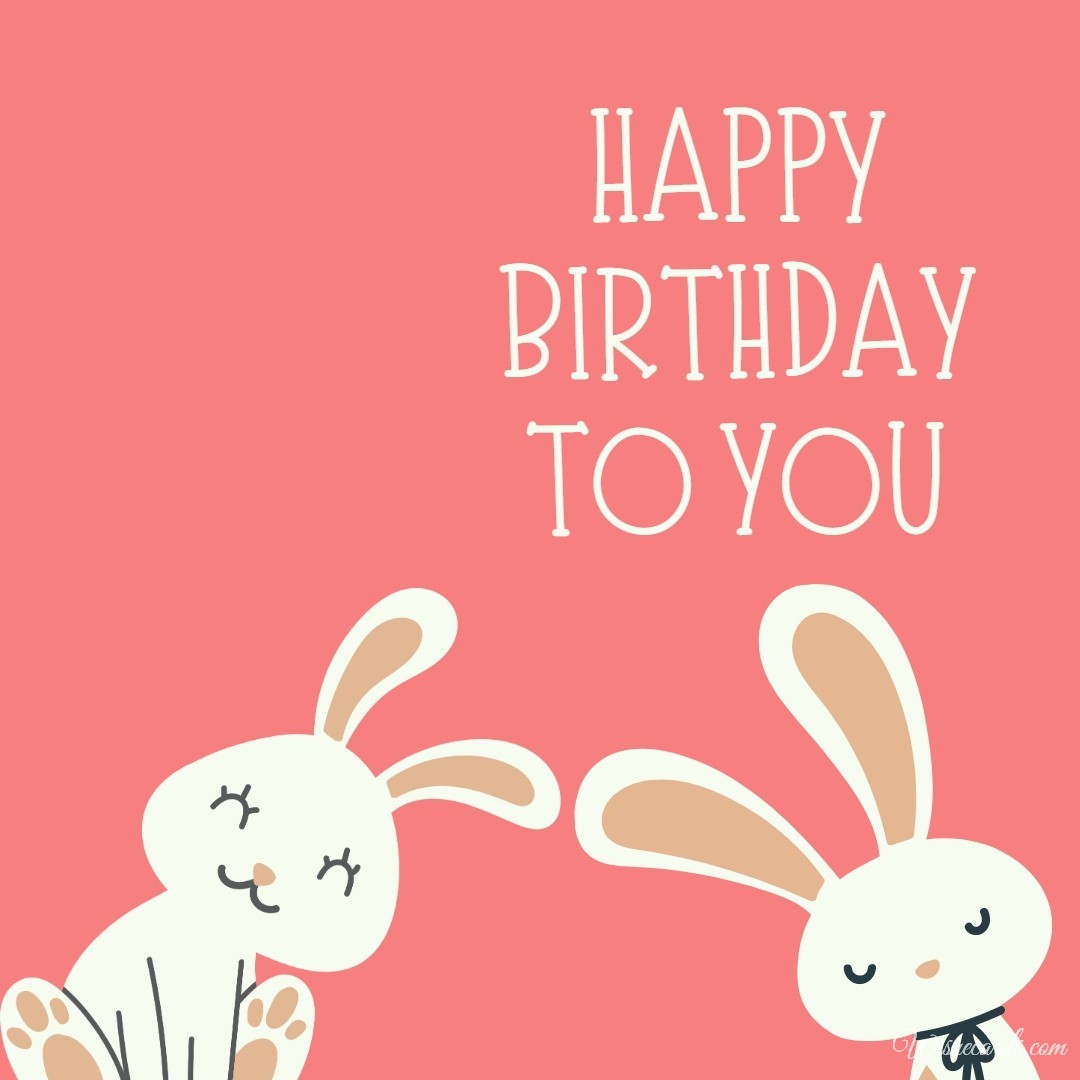 Birthday Card with Bunny