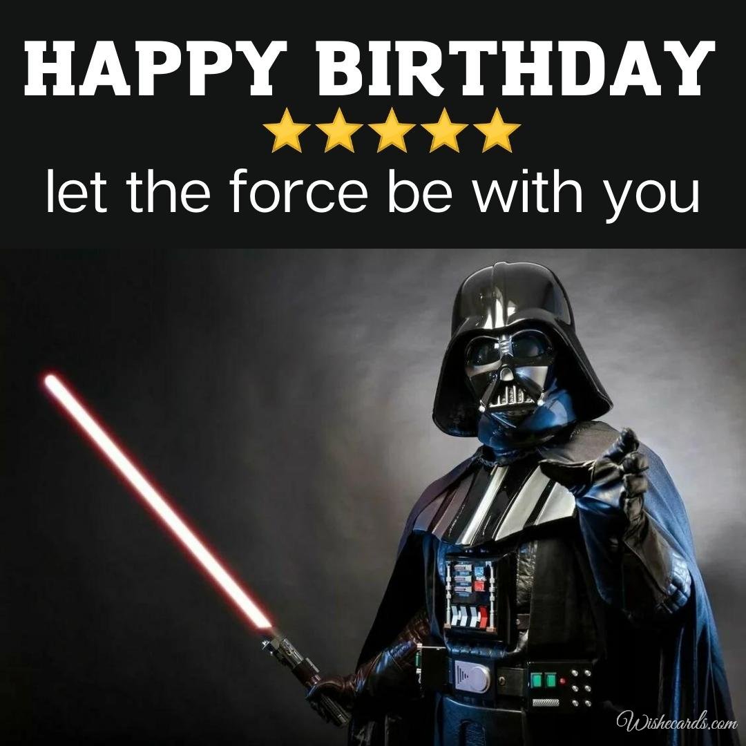 Birthday Card With Darth Vader
