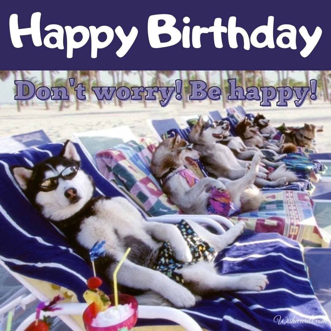 Birthday Card with Dog