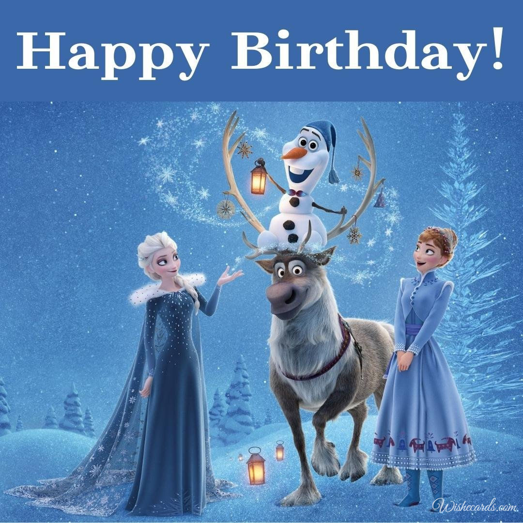 Birthday Card With Frozen