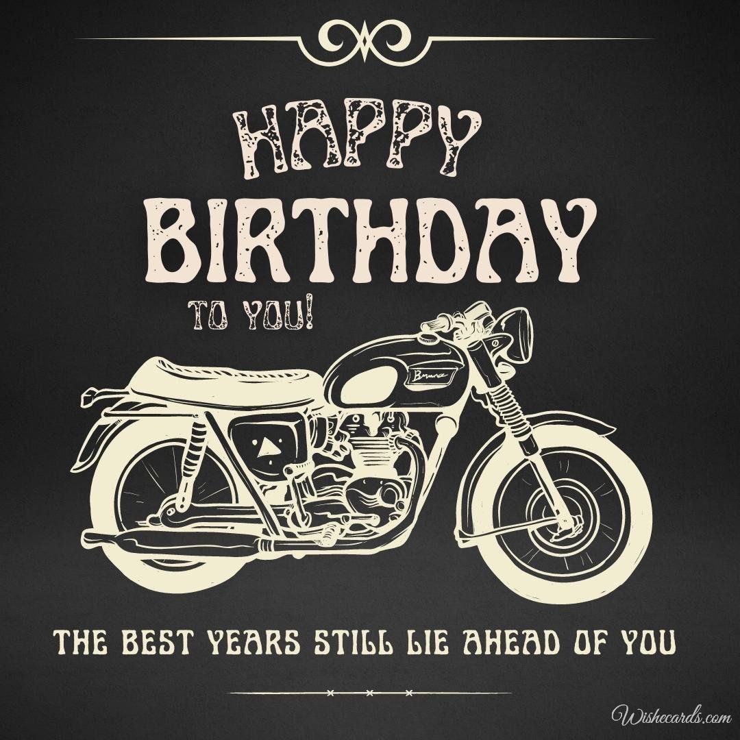 Beautiful Happy Birthday Cards For Biker