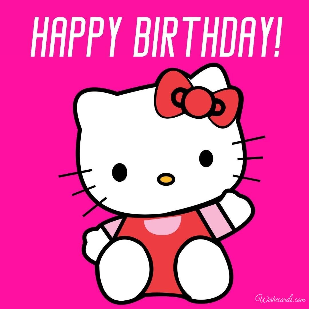Birthday Card with Hello Kitty