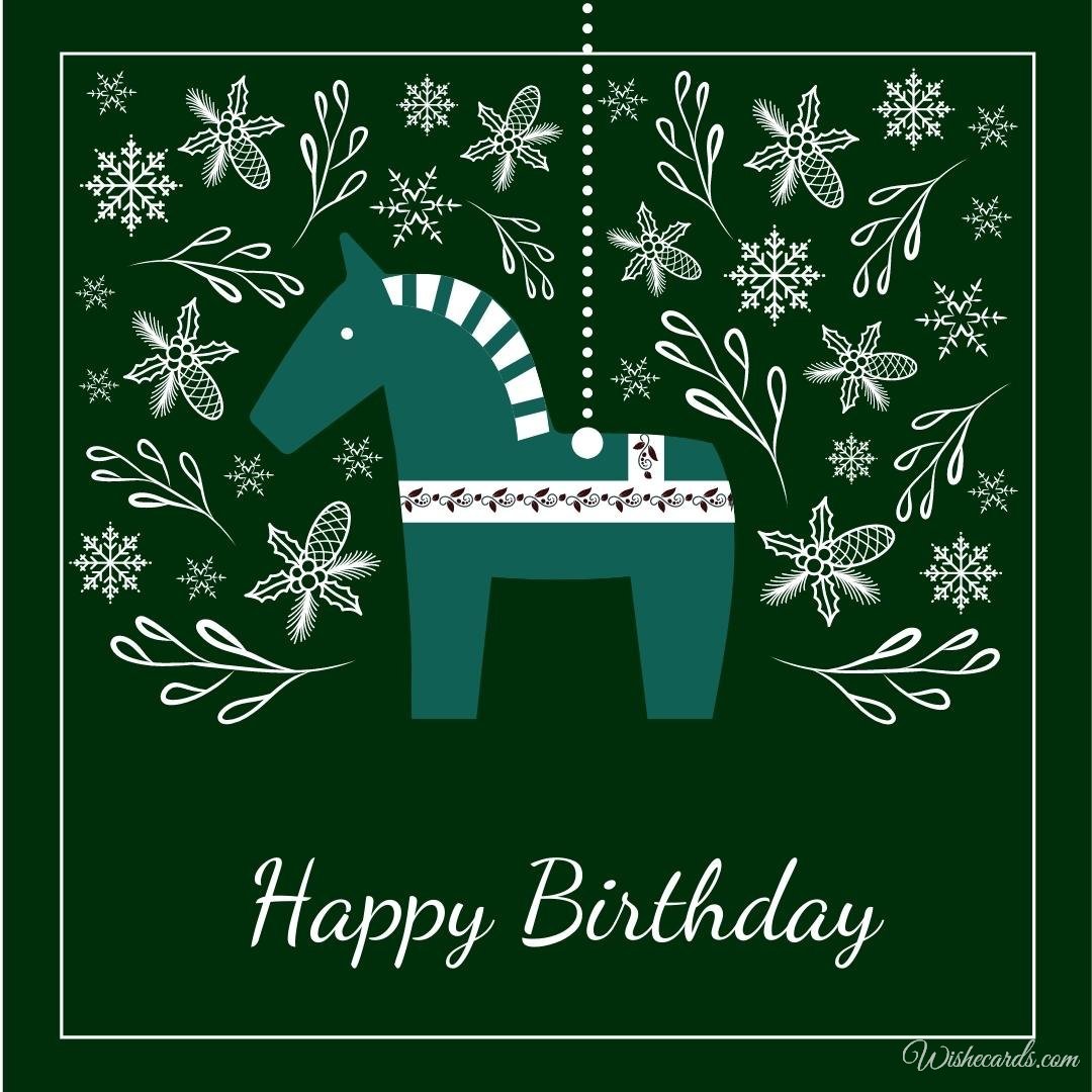 Birthday Card With Horse