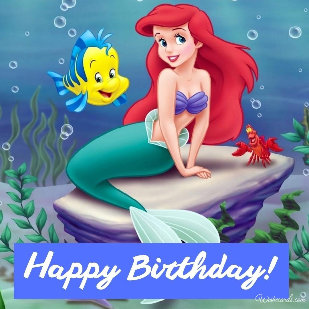 Birthday Card With Mermaid