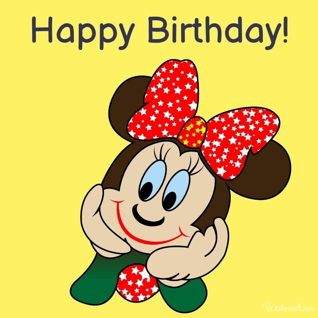 Birthday Card With Minnie Mouse