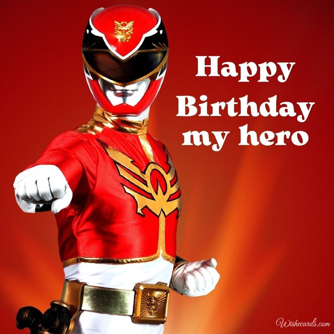 Birthday Card with Power Rangers