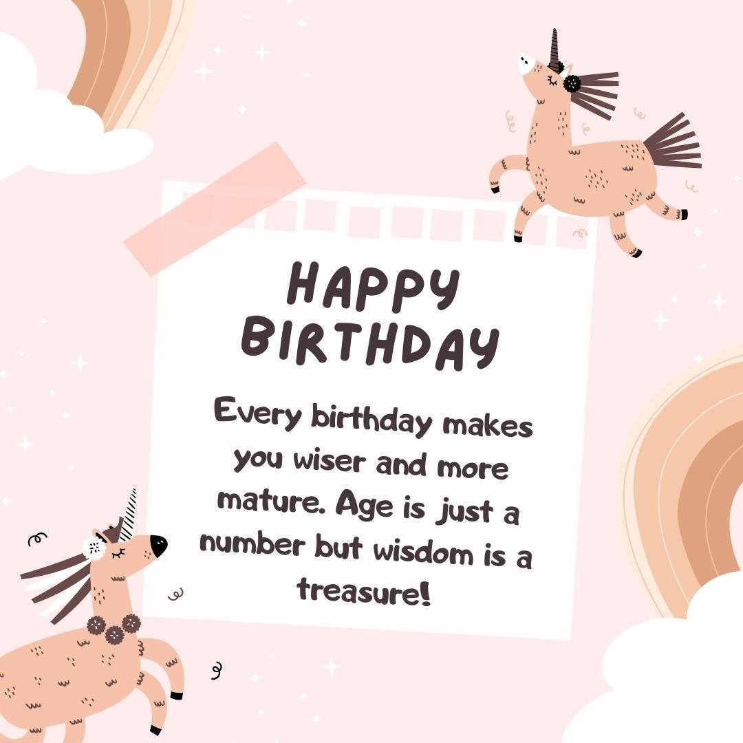 Birthday Card With Unicorn