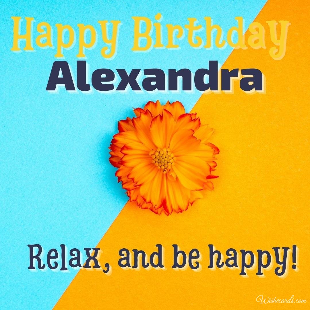 Birthday Ecard for Alexandra