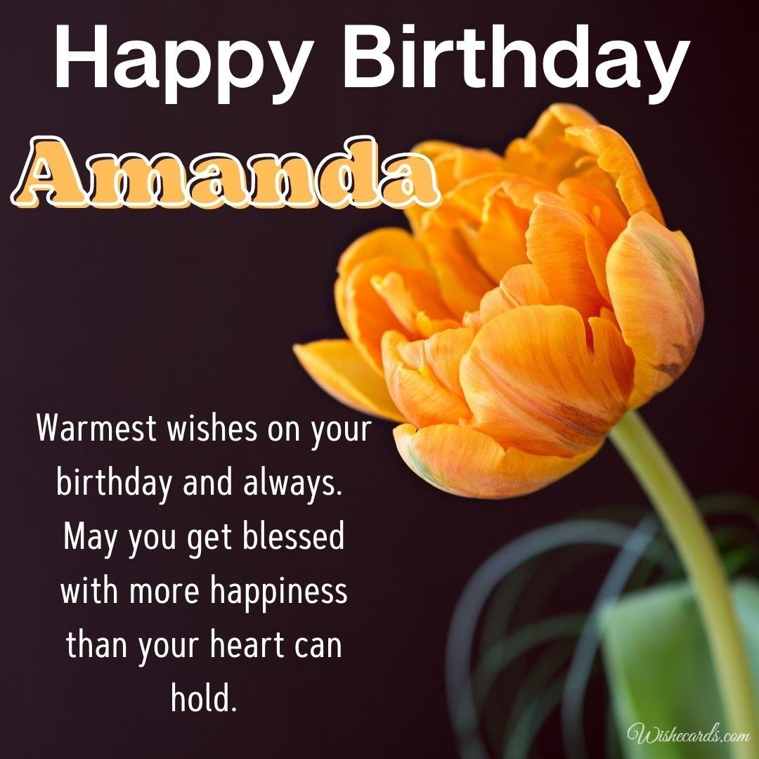 Happy Birthday Amanda Images and Funny Cards