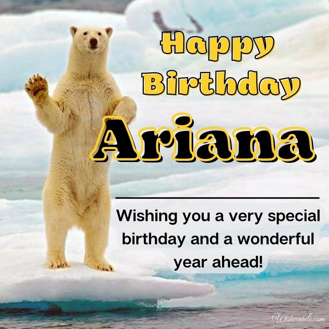Birthday Ecard for Ariana