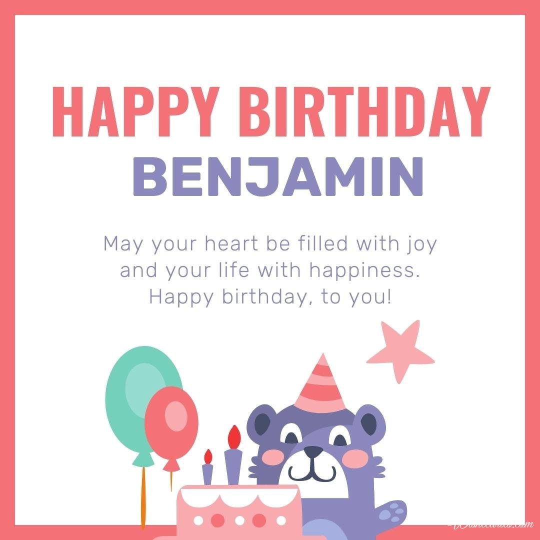 Birthday Ecard for Benjamin
