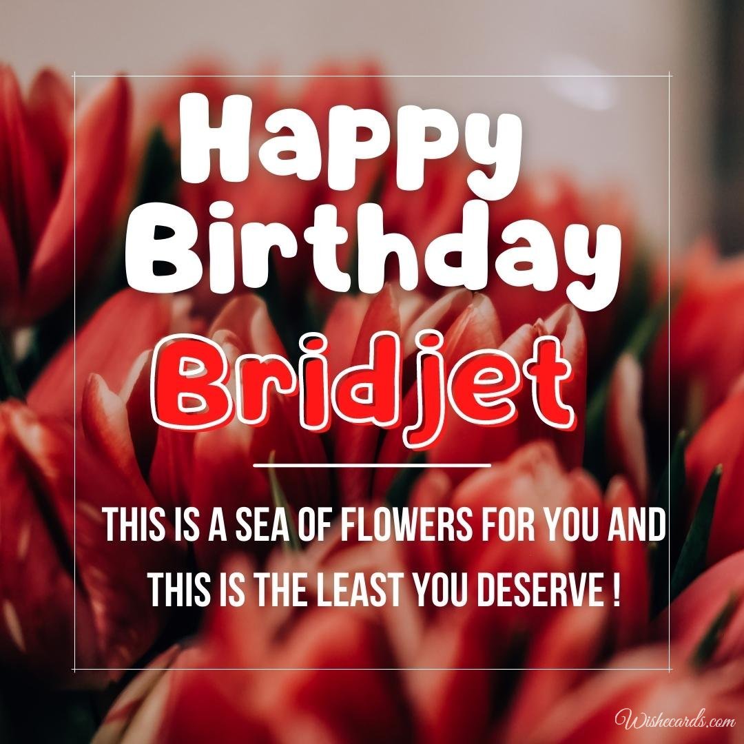 Birthday Ecard for Bridjet