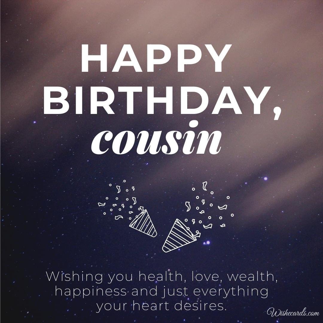 Birthday Ecard for Cousin