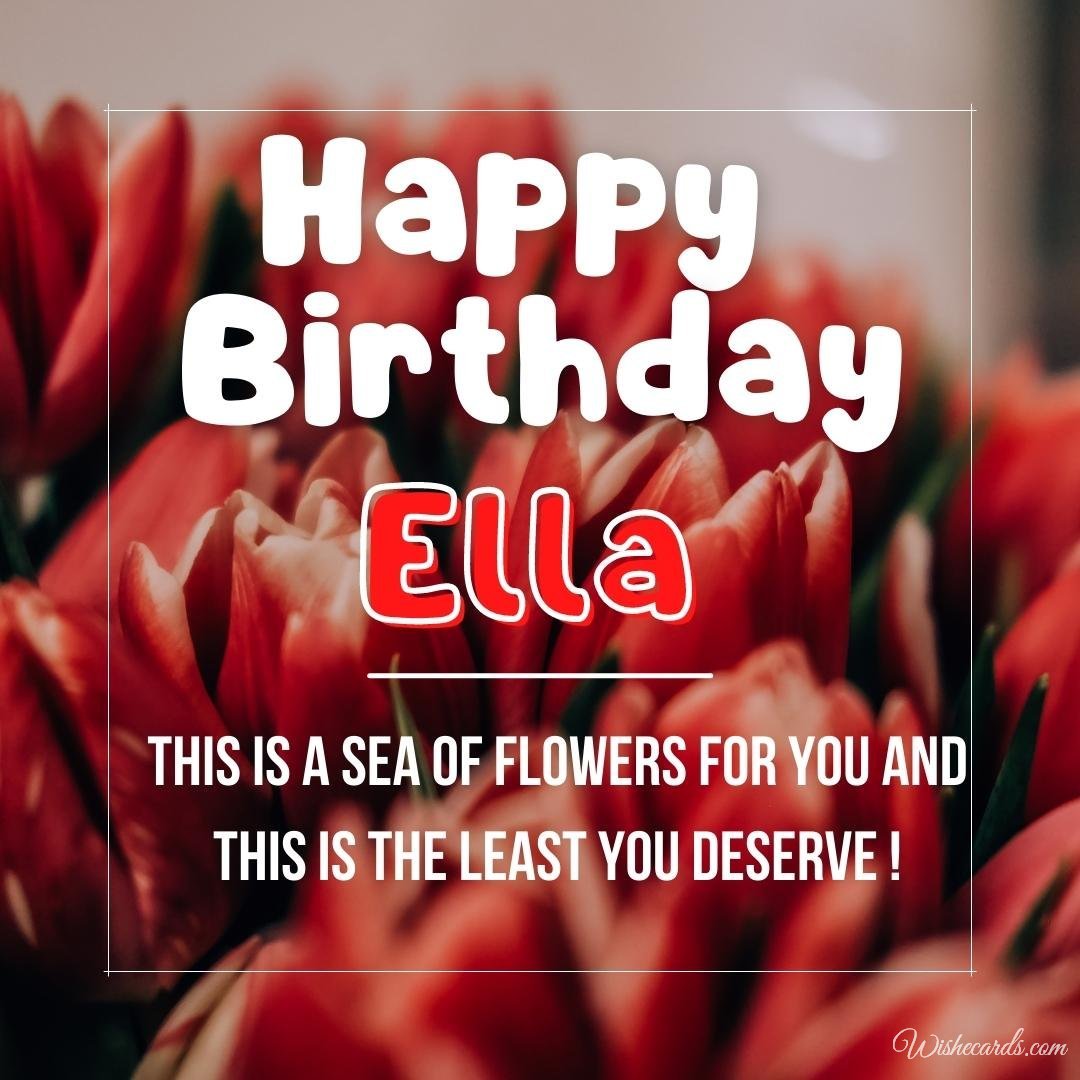 Birthday Ecard for Ella