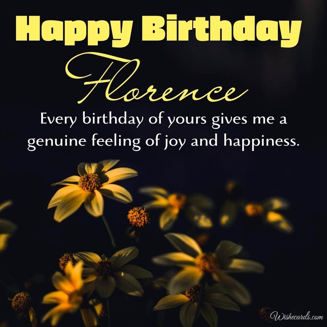 Birthday Ecard for Florence